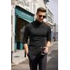 imageCOOFANDY Mens Slim Fit Turtleneck Sweater Casual Basic Knitted Long Sleeve Pullover SweaterAblack