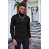 imageCOOFANDY Mens Slim Fit Turtleneck Sweater Casual Basic Knitted Long Sleeve Pullover SweaterAblack