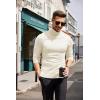 imageCOOFANDY Mens Slim Fit Turtleneck Sweater Casual Basic Knitted Long Sleeve Pullover SweaterBeige