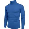 imageCOOFANDY Mens Slim Fit Turtleneck Sweater Casual Basic Knitted Long Sleeve Pullover SweaterBlue