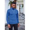 imageCOOFANDY Mens Slim Fit Turtleneck Sweater Casual Basic Knitted Long Sleeve Pullover SweaterBlue
