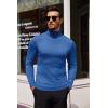 imageCOOFANDY Mens Slim Fit Turtleneck Sweater Casual Basic Knitted Long Sleeve Pullover SweaterBlue