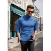imageCOOFANDY Mens Slim Fit Turtleneck Sweater Casual Basic Knitted Long Sleeve Pullover SweaterBlue