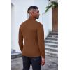 imageCOOFANDY Mens Slim Fit Turtleneck Sweater Casual Basic Knitted Long Sleeve Pullover SweaterBrown
