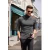 imageCOOFANDY Mens Slim Fit Turtleneck Sweater Casual Basic Knitted Long Sleeve Pullover SweaterDark Grey