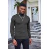 imageCOOFANDY Mens Slim Fit Turtleneck Sweater Casual Basic Knitted Long Sleeve Pullover SweaterDark Grey