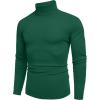 imageCOOFANDY Mens Slim Fit Turtleneck Sweater Casual Basic Knitted Long Sleeve Pullover SweaterGreen