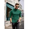 imageCOOFANDY Mens Slim Fit Turtleneck Sweater Casual Basic Knitted Long Sleeve Pullover SweaterGreen