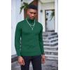 imageCOOFANDY Mens Slim Fit Turtleneck Sweater Casual Basic Knitted Long Sleeve Pullover SweaterGreen