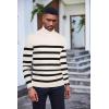 imageCOOFANDY Mens Slim Fit Turtleneck Sweater Casual Basic Knitted Long Sleeve Pullover SweaterIvory Breton
