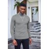 imageCOOFANDY Mens Slim Fit Turtleneck Sweater Casual Basic Knitted Long Sleeve Pullover SweaterMedium Grey