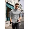 imageCOOFANDY Mens Slim Fit Turtleneck Sweater Casual Basic Knitted Long Sleeve Pullover SweaterMedium Grey