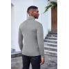imageCOOFANDY Mens Slim Fit Turtleneck Sweater Casual Basic Knitted Long Sleeve Pullover SweaterMedium Grey
