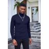 imageCOOFANDY Mens Slim Fit Turtleneck Sweater Casual Basic Knitted Long Sleeve Pullover SweaterNavy