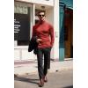 imageCOOFANDY Mens Slim Fit Turtleneck Sweater Casual Basic Knitted Long Sleeve Pullover SweaterRed