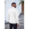 imageCOOFANDY Mens Slim Fit Turtleneck Sweater Casual Basic Knitted Long Sleeve Pullover SweaterWhite