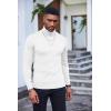 imageCOOFANDY Mens Slim Fit Turtleneck Sweater Casual Basic Knitted Long Sleeve Pullover SweaterWhite