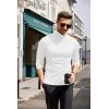 imageCOOFANDY Mens Slim Fit Turtleneck Sweater Casual Basic Knitted Long Sleeve Pullover SweaterWhite