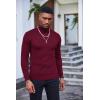imageCOOFANDY Mens Slim Fit Turtleneck Sweater Casual Basic Knitted Long Sleeve Pullover SweaterWine Red
