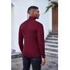 imageCOOFANDY Mens Slim Fit Turtleneck Sweater Casual Basic Knitted Long Sleeve Pullover SweaterWine Red