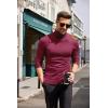 imageCOOFANDY Mens Slim Fit Turtleneck Sweater Casual Basic Knitted Long Sleeve Pullover SweaterWine Red