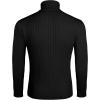 imageCOOFANDY Mens Slim Fit Turtleneck Sweater Casual Pullover Sweater Lightweight Ribbed SweaterBlack