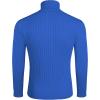 imageCOOFANDY Mens Slim Fit Turtleneck Sweater Casual Pullover Sweater Lightweight Ribbed SweaterBlue