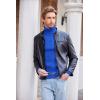 imageCOOFANDY Mens Slim Fit Turtleneck Sweater Casual Pullover Sweater Lightweight Ribbed SweaterBlue