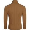 imageCOOFANDY Mens Slim Fit Turtleneck Sweater Casual Pullover Sweater Lightweight Ribbed SweaterCaramel