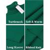 imageCOOFANDY Mens Slim Fit Turtleneck Sweater Casual Pullover Sweater Lightweight Ribbed SweaterDark Green