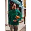 imageCOOFANDY Mens Slim Fit Turtleneck Sweater Casual Pullover Sweater Lightweight Ribbed SweaterDark Green
