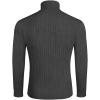 imageCOOFANDY Mens Slim Fit Turtleneck Sweater Casual Pullover Sweater Lightweight Ribbed SweaterDark Grey