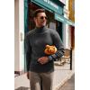 imageCOOFANDY Mens Slim Fit Turtleneck Sweater Casual Pullover Sweater Lightweight Ribbed SweaterDark Grey