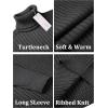 imageCOOFANDY Mens Slim Fit Turtleneck Sweater Casual Pullover Sweater Lightweight Ribbed SweaterDark Grey