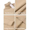 imageCOOFANDY Mens Slim Fit Turtleneck Sweater Casual Pullover Sweater Lightweight Ribbed SweaterKhaki