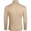 imageCOOFANDY Mens Slim Fit Turtleneck Sweater Casual Pullover Sweater Lightweight Ribbed SweaterKhaki
