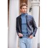 imageCOOFANDY Mens Slim Fit Turtleneck Sweater Casual Pullover Sweater Lightweight Ribbed SweaterLight Blue