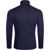 imageCOOFANDY Mens Slim Fit Turtleneck Sweater Casual Pullover Sweater Lightweight Ribbed SweaterNavy Blue