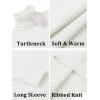 imageCOOFANDY Mens Slim Fit Turtleneck Sweater Casual Pullover Sweater Lightweight Ribbed SweaterWhite