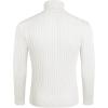 imageCOOFANDY Mens Slim Fit Turtleneck Sweater Casual Pullover Sweater Lightweight Ribbed SweaterWhite