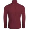 imageCOOFANDY Mens Slim Fit Turtleneck Sweater Casual Pullover Sweater Lightweight Ribbed SweaterWine Red