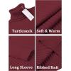 imageCOOFANDY Mens Slim Fit Turtleneck Sweater Casual Pullover Sweater Lightweight Ribbed SweaterWine Red