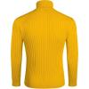 imageCOOFANDY Mens Slim Fit Turtleneck Sweater Casual Pullover Sweater Lightweight Ribbed SweaterYellow