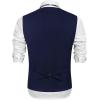 imageCOOFANDY Mens Suit Vest Formal Dress Vest Slim Fit Buesiness Wedding Waistcoat01navy Blue