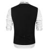 imageCOOFANDY Mens Suit Vest Formal Dress Vest Slim Fit Buesiness Wedding WaistcoatBlack