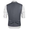 imageCOOFANDY Mens Suit Vest Formal Dress Vest Slim Fit Buesiness Wedding WaistcoatGrey