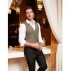 imageCOOFANDY Mens Suit Vest Formal Dress Vest Slim Fit Buesiness Wedding WaistcoatKhaki