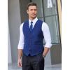 imageCOOFANDY Mens Suit Vest Formal Dress Vest Slim Fit Buesiness Wedding WaistcoatRoyal Blue