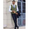 imageCOOFANDY Mens Suit Vest Slim Fit Casual Business Vests Lightweight VNeck Formal Dress Waistcoat for Wedding PromArmy Green