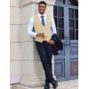 imageCOOFANDY Mens Suit Vest Slim Fit Casual Business Vests Lightweight VNeck Formal Dress Waistcoat for Wedding PromBeige